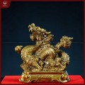 Tượng rồng đồng vàng 15cm x 15cm