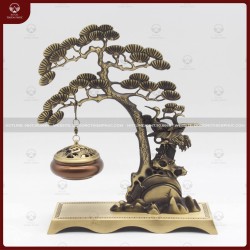 Lư xông trầm cây tùng kích thước 29cm x 23cm tinh xảo