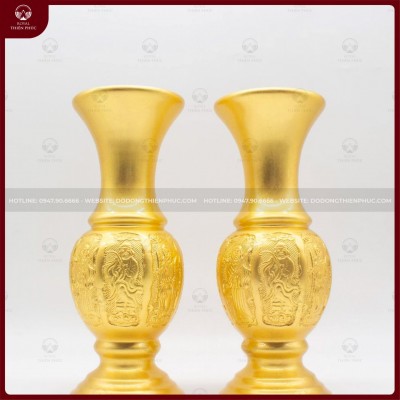 Lọ hoa bát tiên dát vàng cao cấp