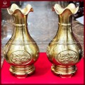 Lọ hoa bằng đồng hoạ tiết tứ linh cao 60cm
