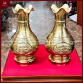 Lọ hoa bằng đồng hoạ tiết tứ linh cao 60cm