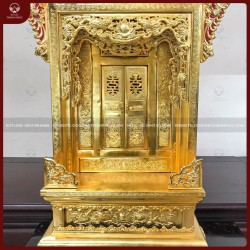 Khám thờ đồng vàng dát vàng cao 68cm cao cấp