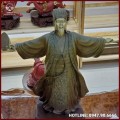Tượng Khổng Minh đứng bằng đồng vàng giả cổ
