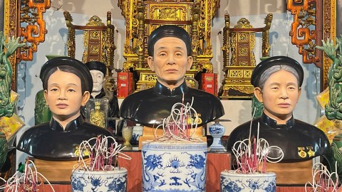 Đồ Đồng Thiên Phúc Bàn Giao Tượng Truyền Thần Cao 60cm Tại Nghĩa Hưng, Ninh Bình