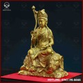 Tượng Bồ Phổ Hiền Bồ Tát đồng vàng kích thước 24x15cm nặng 1,5kg