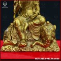 Tượng Bồ Phổ Hiền Bồ Tát đồng vàng kích thước 24x15cm nặng 1,5kg