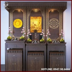 Dịch vụ thiết kế phòng thờ 3 ban chuẩn phong thủy