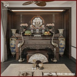 Dịch vụ thiết kế, thi công phòng thờ gia tiên chuẩn phong thuỷ