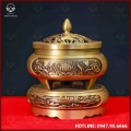 Trầm sen bướm đồng vàng cao 11cm đường kính 8cm