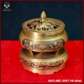 Trầm sen bướm đồng vàng cao 11cm đường kính 8cm