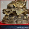Tượng Phật A Di Đà đồng vàng làm màu giả cổ cao 30cm