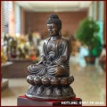 Tượng Phật A Di Đà bằng đồng vàng hun giả cổ cao 46cm