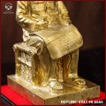 Tượng Bác Hồ ngồi ghế mây bằng đồng vàng cao 20cm