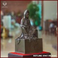 Tượng Quan Thế Âm Bồ Tát đồng vàng hun cao 40cm