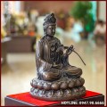 Tượng Phật Đại Thế Chí Bồ Tát đồng vàng hun cao 30cm
