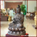 Tượng Phật Đại Thế Chí Bồ Tát đồng vàng hun cao 40cm ngang 27cm