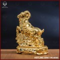 Tượng dê đồng vàng mạ vàng kích thước 15x13cm nặng 1,1kg