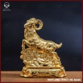 Tượng dê đồng vàng mạ vàng kích thước 15x13cm nặng 1,1kg