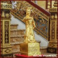 Tượng Đinh Tiên Hoàng đồng đỏ dát vàng cao 80cm