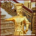 Tượng Đinh Tiên Hoàng đồng đỏ dát vàng cao 80cm