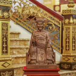 Tượng Đức Thánh Trần đồng đỏ hun cao 60cm