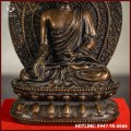 Tôn tượng Phật Dược Sư đồng vàng hun cao 28cm