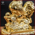 Tượng gà đồng vàng mạ vàng kích thước 15x12cm nặng 1,2kg