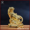 Tượng hổ đồng vàng mạ vàng kích thước 17x13cm nặng 1kg