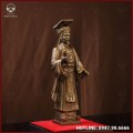 Tượng Lý Thái Tổ đồng vàng làm màu giả cổ cao 23cm ngang 7cm 