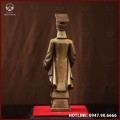 Tượng Lý Thái Tổ đồng vàng làm màu giả cổ cao 23cm ngang 7cm 