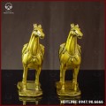 Tượng ngựa bằng đồng vàng cao 20cm