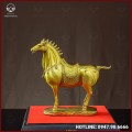 Tượng ngựa bằng đồng vàng cao 20cm