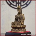 Tượng Quan Thế Âm Bồ Tát đồng vàng hun cao 50cm 
