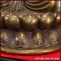 Tượng Quan Thế Âm Bồ Tát đồng vàng hun cao 50cm 