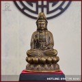 Tượng Quan Thế Âm Bồ Tát đồng vàng hun cao 50cm 