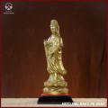 Tượng Phật Quán Thế Âm đồng vàng cao 36cm ngang 12cm nặng 6kg