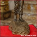 Tượng Thích Ca đồng vàng hun cao 70cm