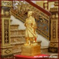Tượng Trần Hưng Đạo đồng đỏ dát vàng cao 70cm
