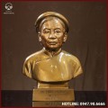  Tượng truyền thần cụ bà đồng đỏ làm màu cao 42cm
