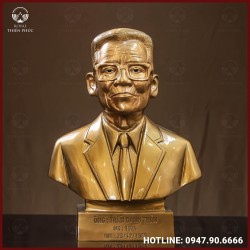  Tượng truyền thần cụ ông đồng đỏ làm màu giả cổ cao 42cm