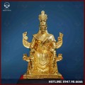 Tượng vua Hùng đồng vàng dát vàng kích thước 28x15cm
