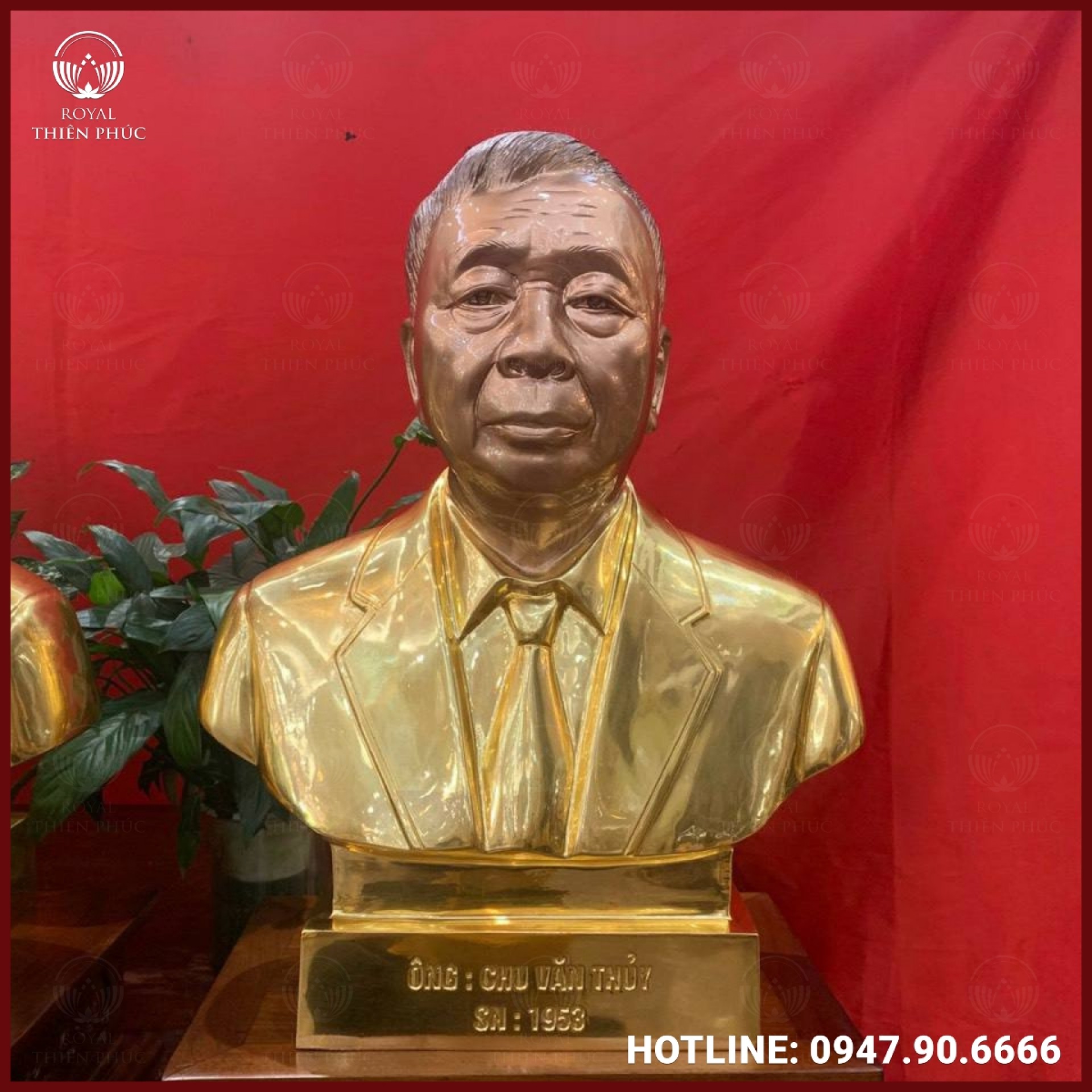 Tượng truyền thần chân dung cụ ông bằng đồng