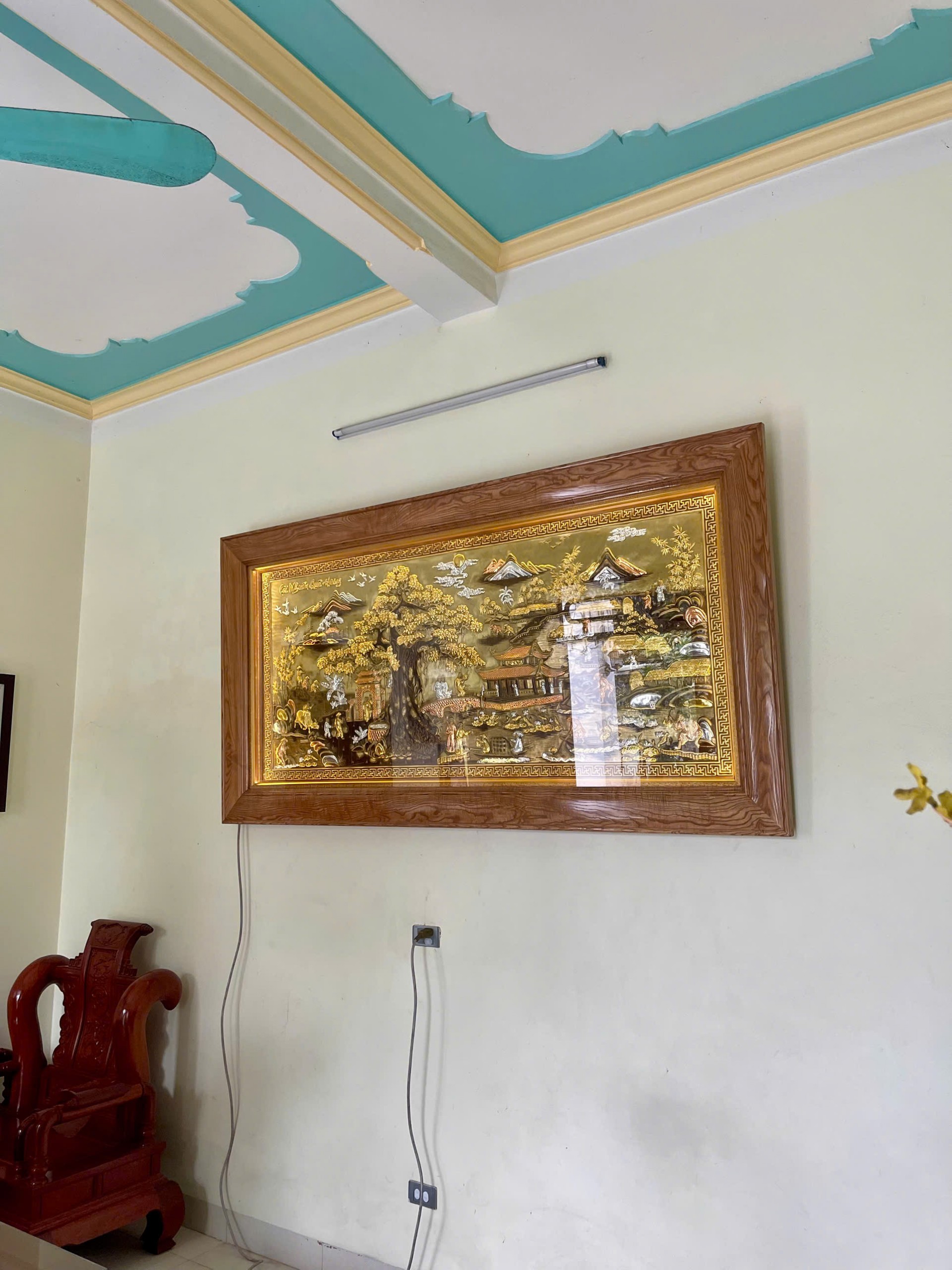 Đồ đồng Thiên Phúc bàn giao tranh Cội Nguồn Quê Hương 1m2 x 2m3 tại Thanh Liêm, Ninh Bình
