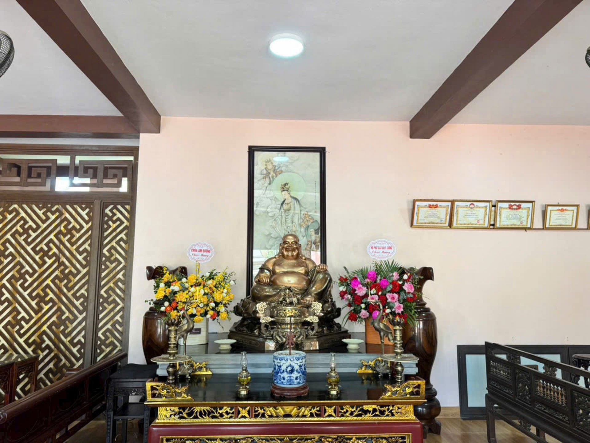 Đồ đồng Thiên Phúc bàn giao tượng Di Lặc đồng cao 1m17 nặng 400kg tại Việt Trì – Phú Thọ