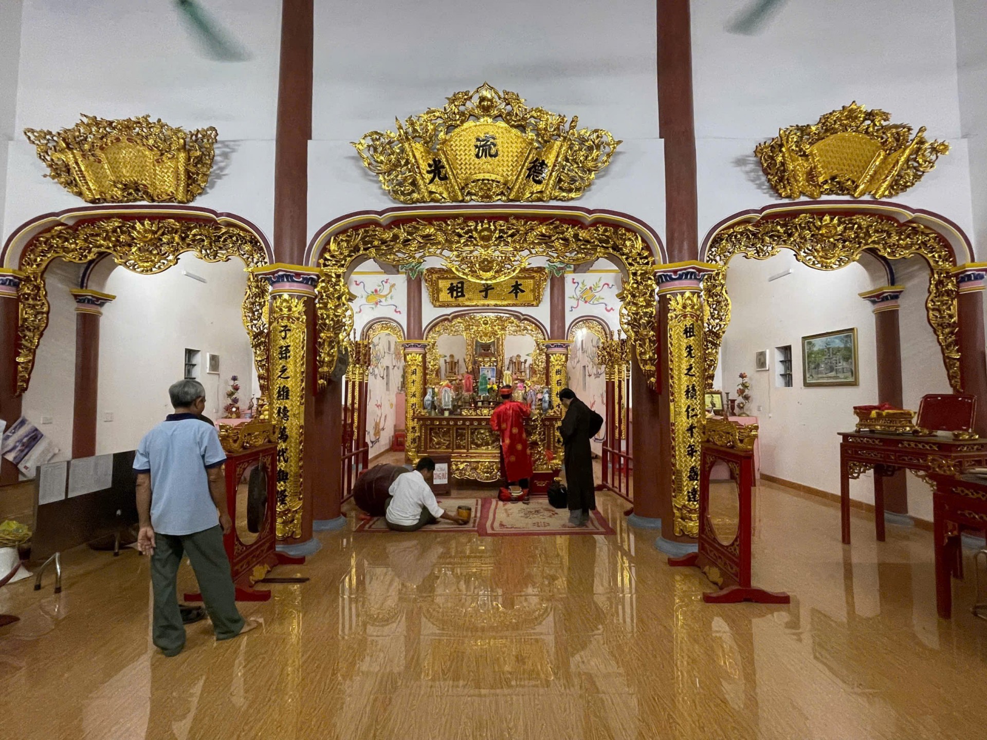 Đồ đồng Thiên Phúc thực hiện lễ đúc tượng cụ tổ diễn ra tại Giao Thuỷ, Nam Định