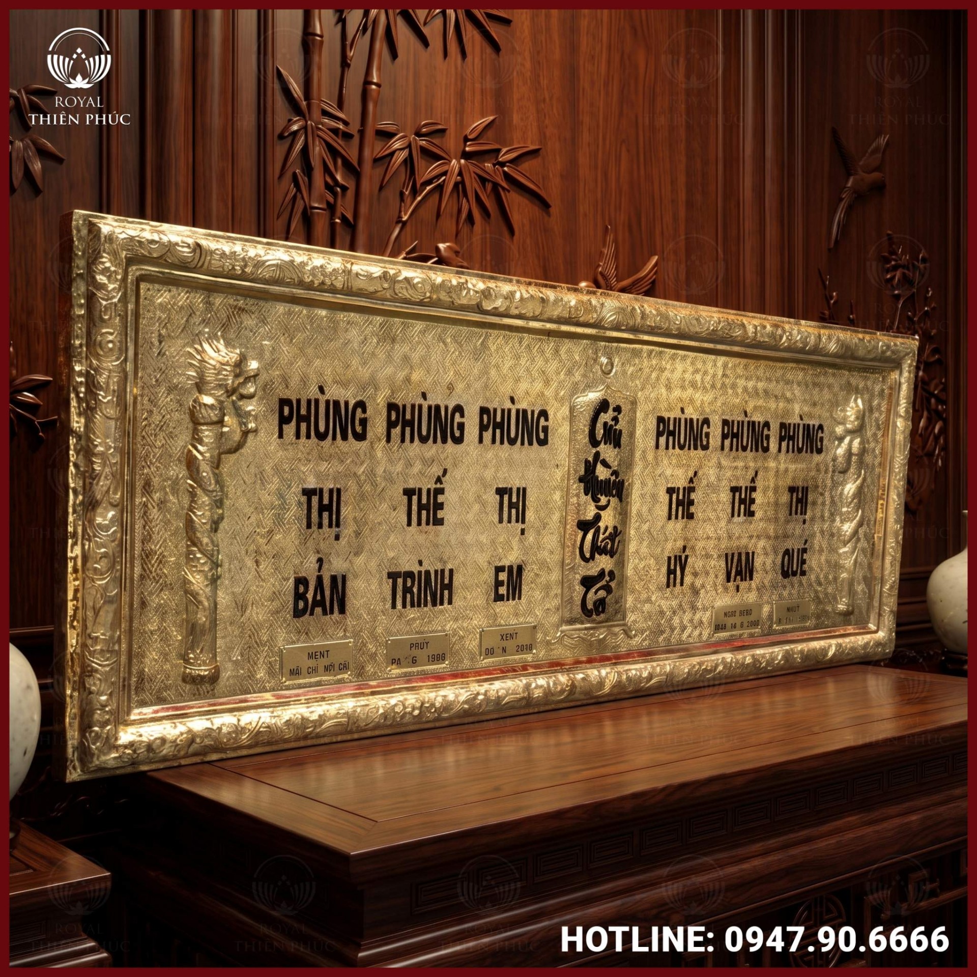 Cuốn thư Cửu Huyền Thất Tổ bằng đồng vàng