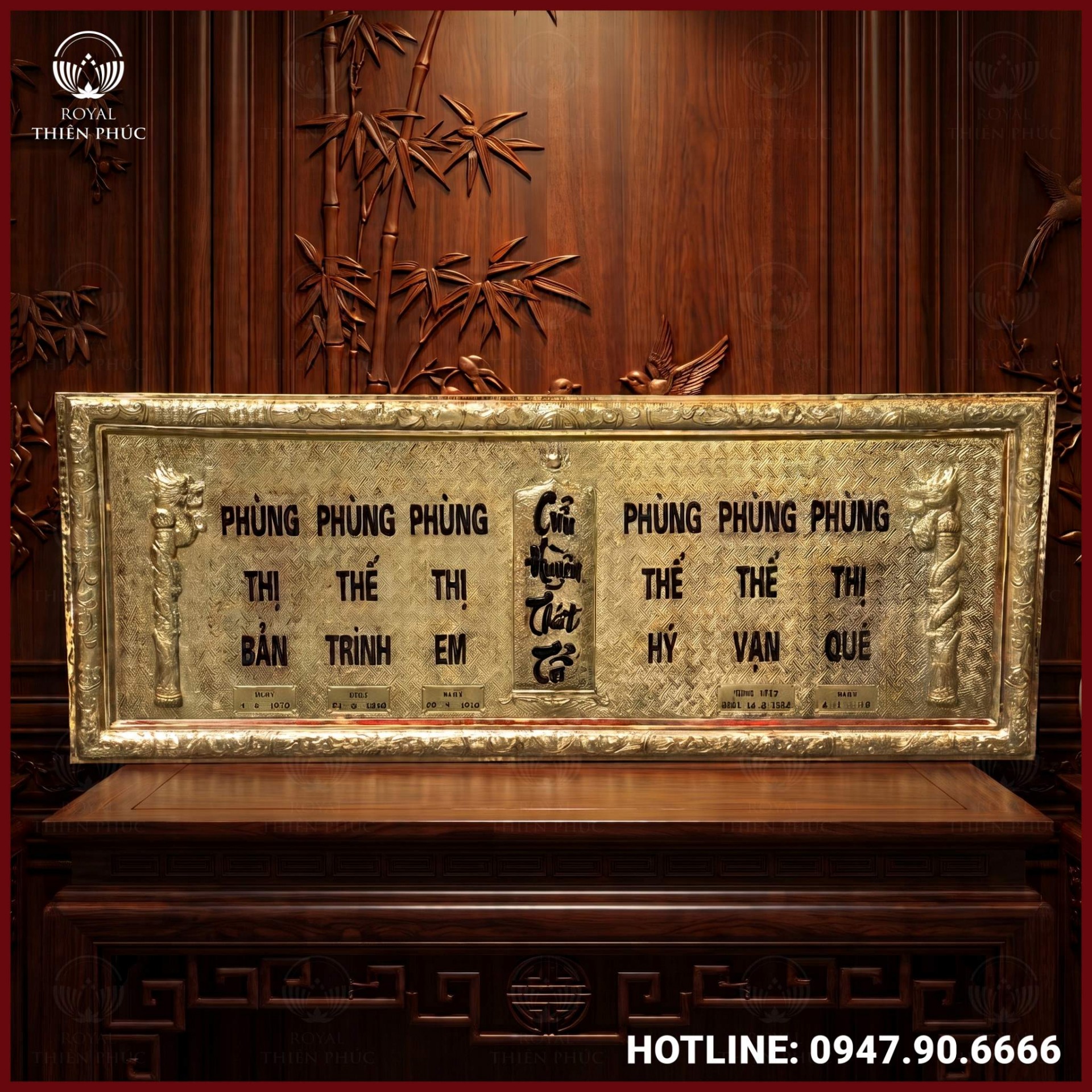 Cuốn thư Cửu Huyền Thất Tổ bằng đồng vàng