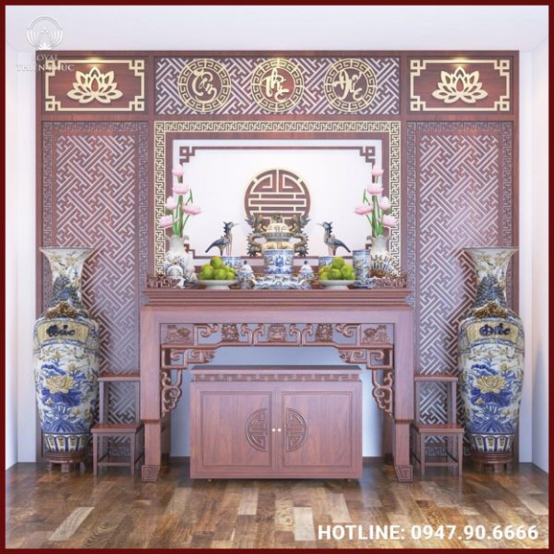 Bản thiết kế phòng thờ - Mẫu 5