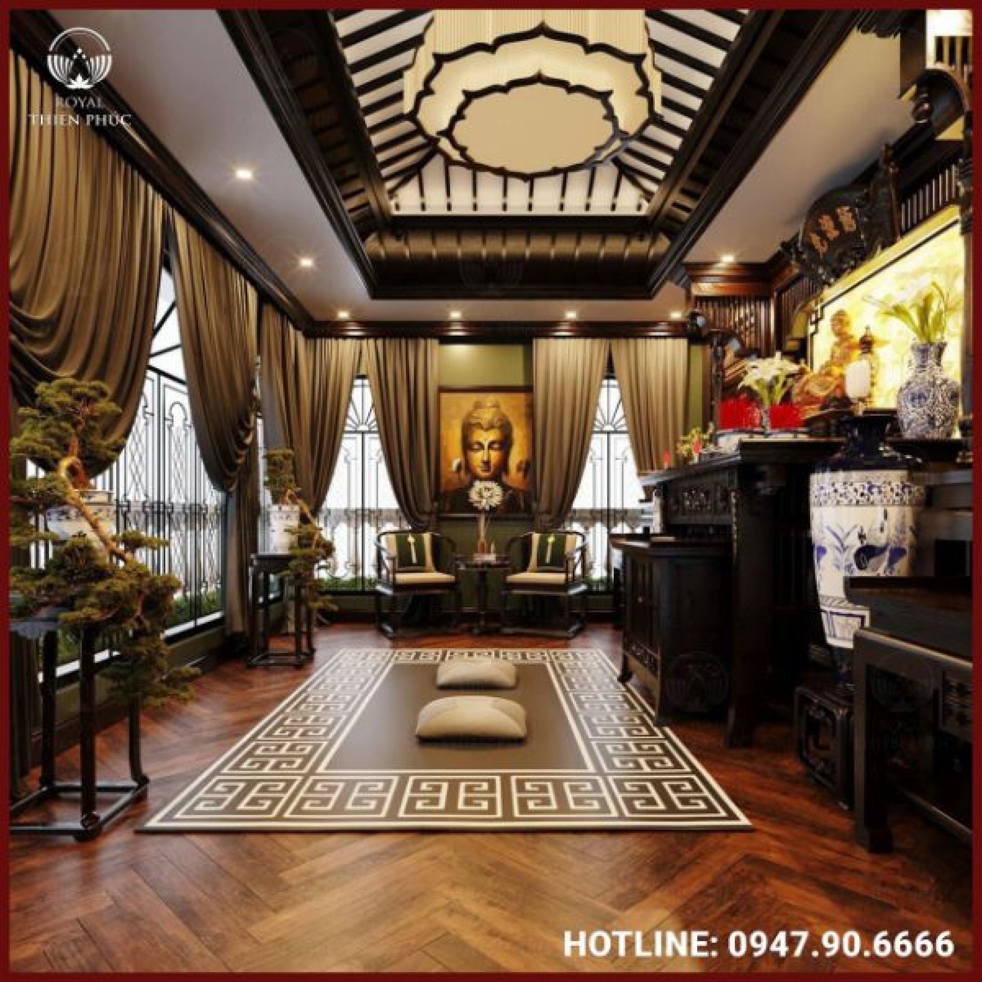 Bản thiết kế phòng thờ - Mẫu 10