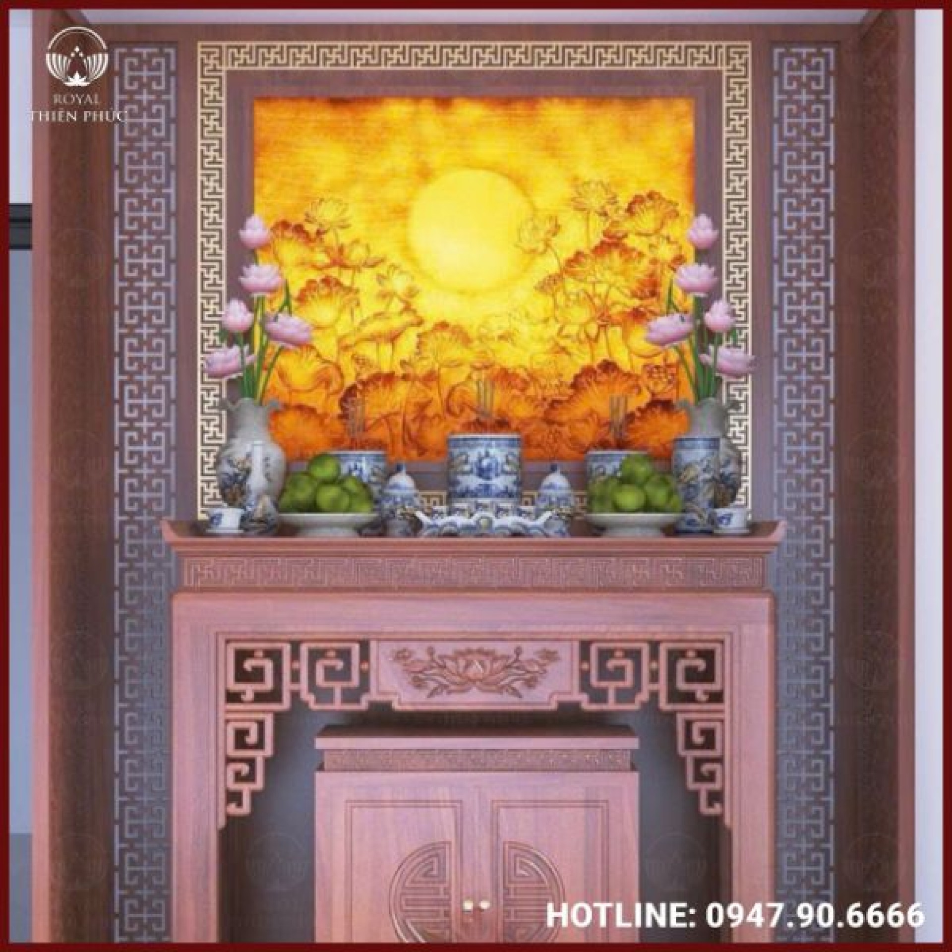 Bản thiết kế phòng thờ - Mẫu 11